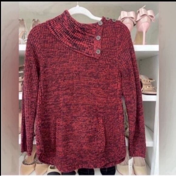 Style & Co Women's Envelope-Neck Sweater Red Size PM Petite M 8-10 - Picture 8 of 9